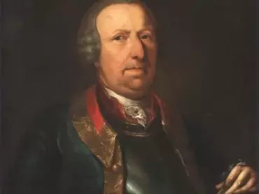 Johann Dominik Klein st.: Pierre-Philippe baron de Béchade Seigneur de La Rochepine, c. k. polní podmaršálek, 1763, olej na plátně. Vlastivědné muzeum v Olomouci, inv. č. 1786, foto Zdeněk Sodoma.